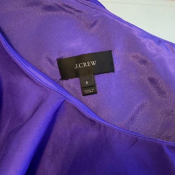 NWOT J. Crew one shoulder ruffle dress - Picture 3 of 4